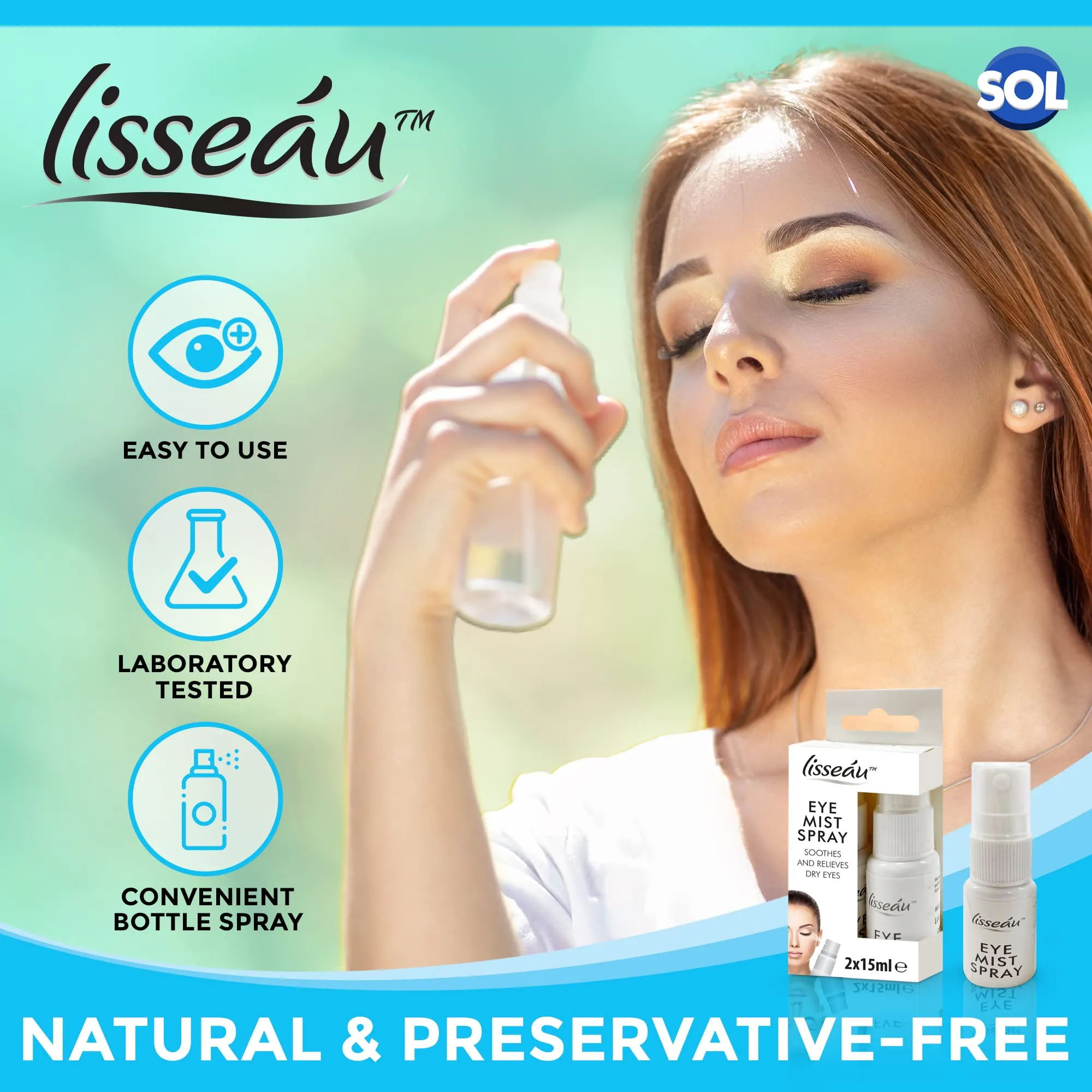 2pk Eye Spray | Dry Eye Spray | Dry Eyes Treatment | Eye Spray for Tired and Dry Eyes | Eye Mist | Eye Spray for Itchy Eyes | Eye Mist Spray for Dry Eyes | Itchy Eye Spray