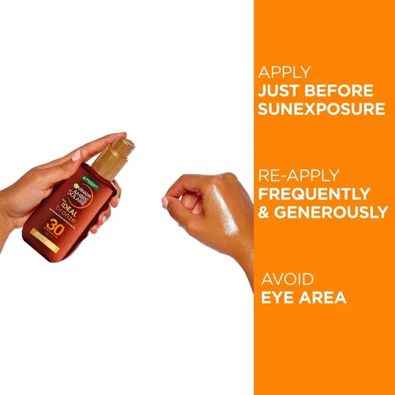 Garnier Ambre Solaire Ideal Bronze Tan Enhancing Protection Oil Spray SPF30 150ml