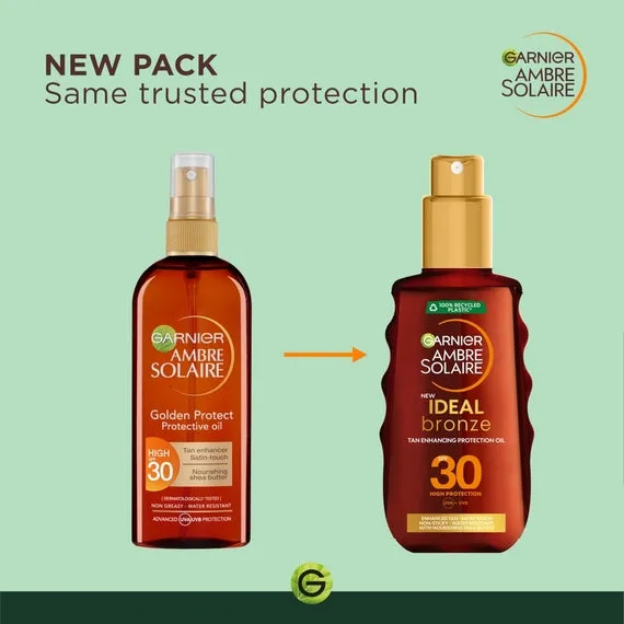 Garnier Ambre Solaire Ideal Bronze Tan Enhancing Protection Oil Spray SPF30 150ml
