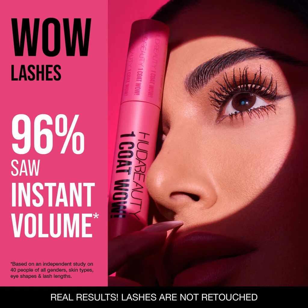 HUDABEAUTY 1 COAT WOW! Extra Volumizing and Lifting Mascara