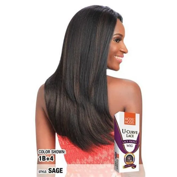 Model Model U Curve Lace Front Wig - L54SA SAGE - Clearance