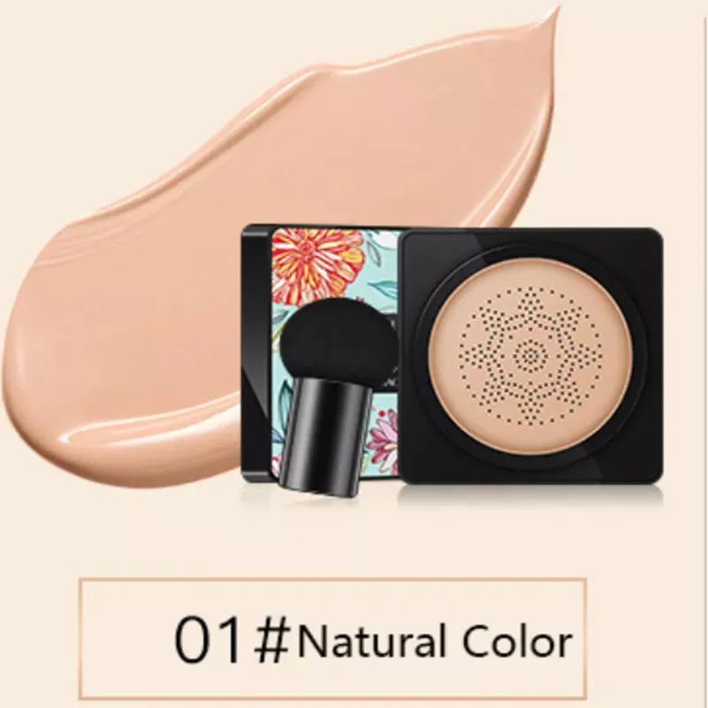 Mushroom Head Air Cushion, CC Cream: Natural Moisturizing Foundation, Concealer, Whitening, Oil-Control Makeup Cosmetics BB Cream.