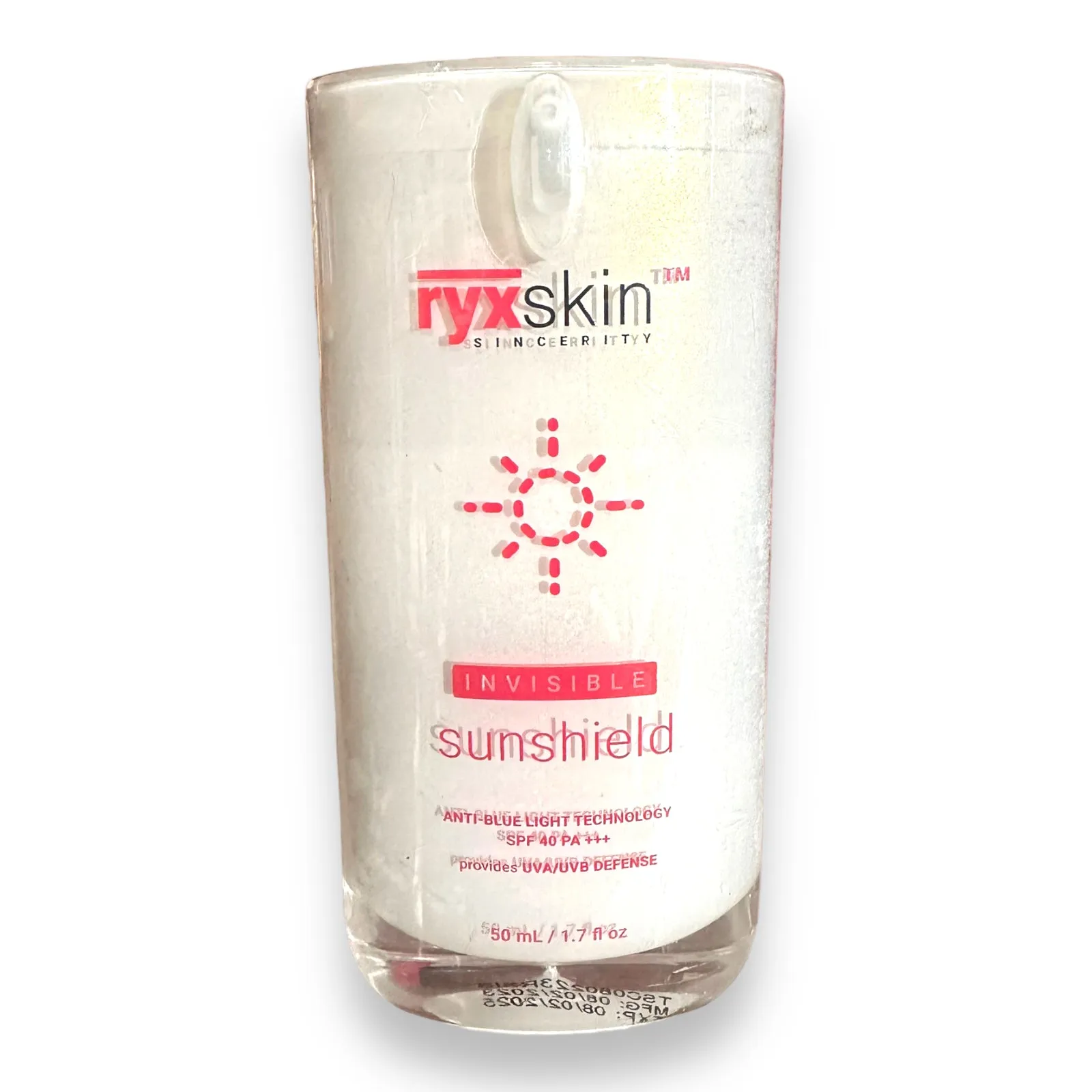 Ryx Skin Invisible Sunshield / Sunscreen 50ml - NEW PACKAGING