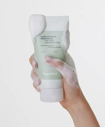 Veganifect Clean And Glow Green Barley LHA Deep Cleansing Foam 165ml